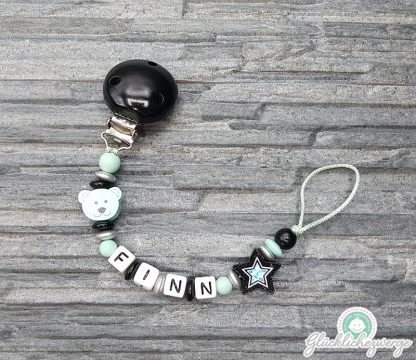 Personalisierte Schnullerkette mit Namen / Namenskette Baby